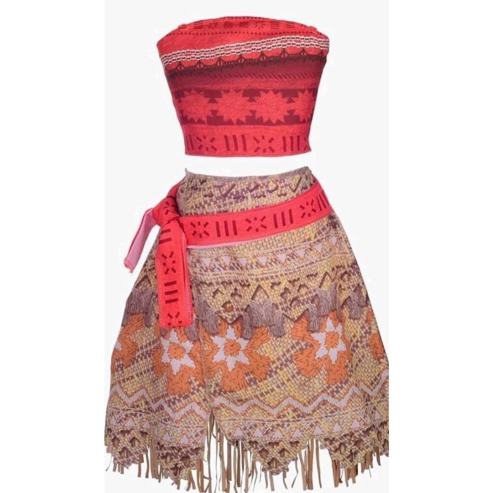 Disguise Disney Moana Costume Girls 6 7 Skirt Top Set Halloween Dress Up
